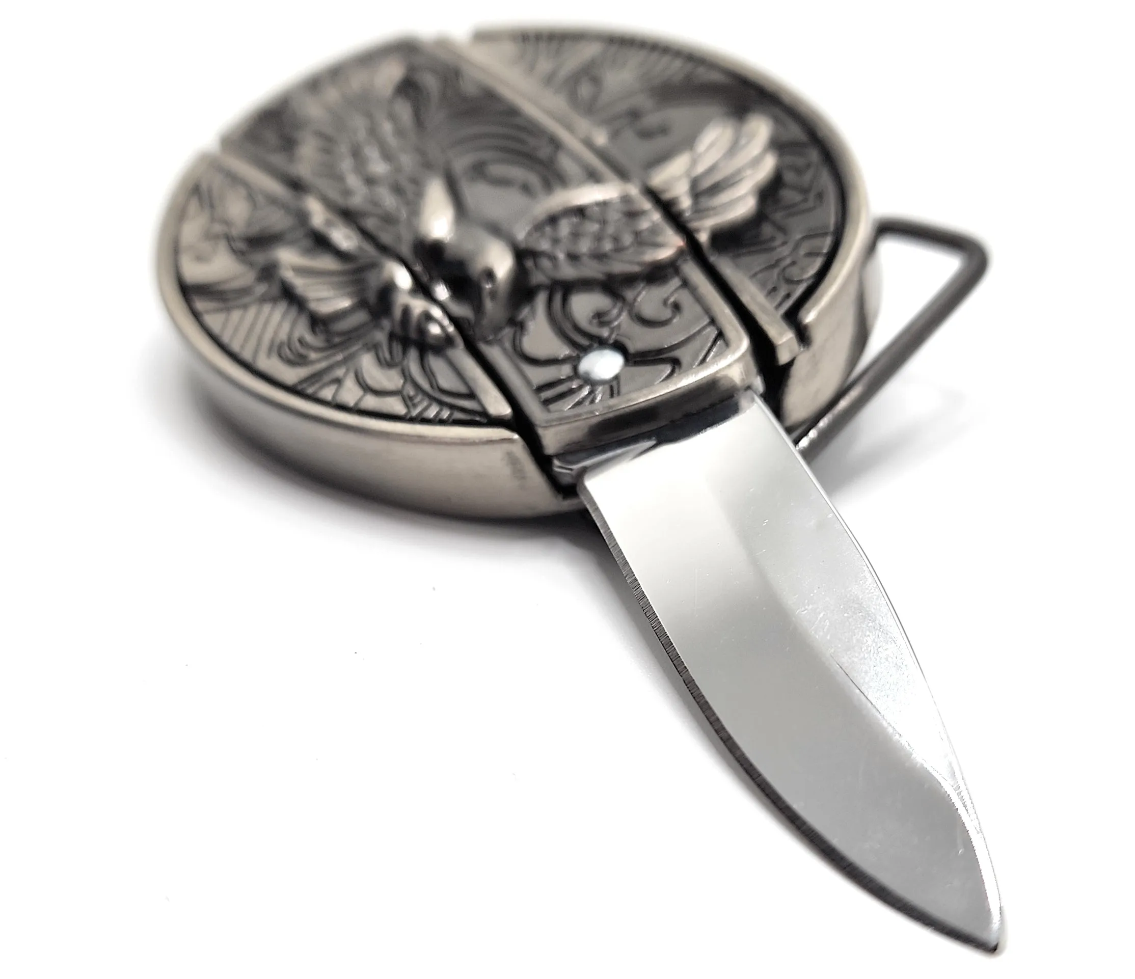 Bald Eagle Folding Knife Belt Buckle