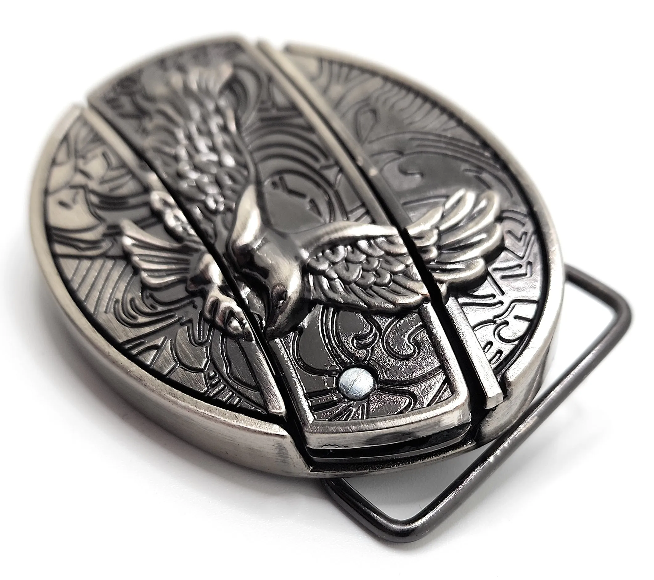 Bald Eagle Folding Knife Belt Buckle