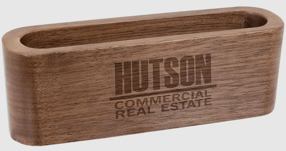 Bamboo Business card and pen holder