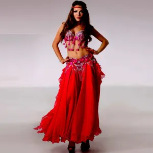 Beaded Decorated Sexy Dance Wear Plus Size Belly Dance Costume