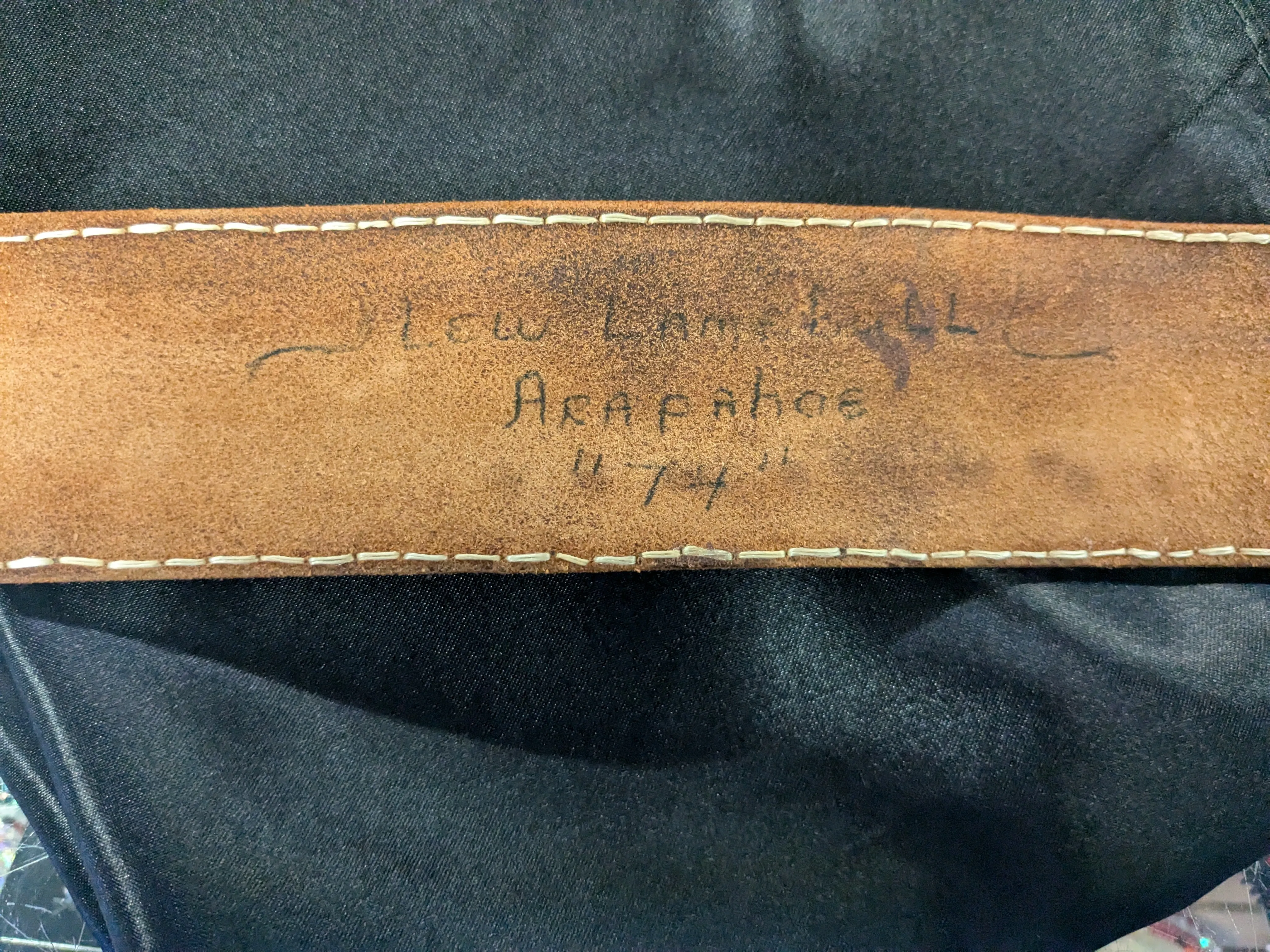 Beaded Leather Belt