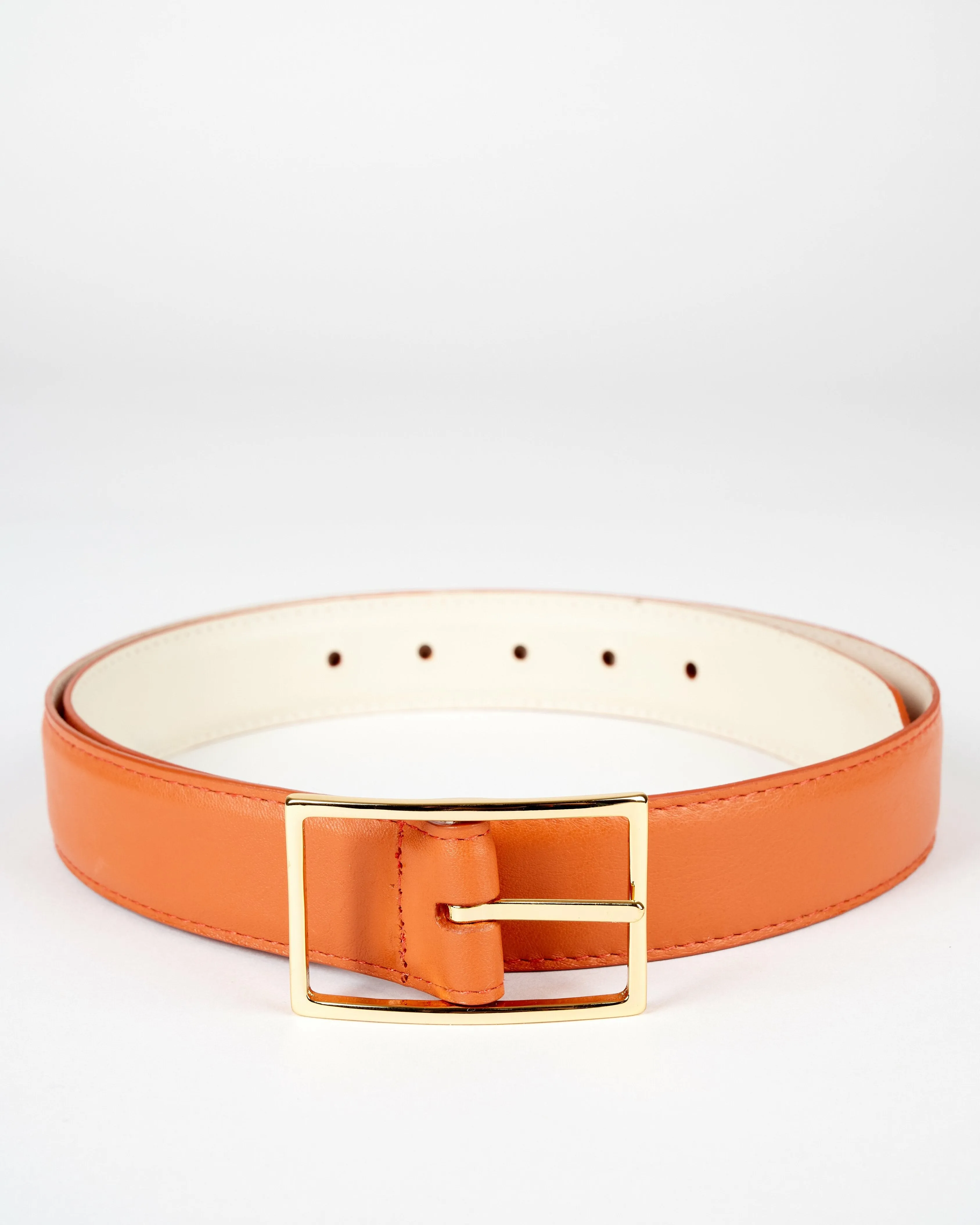 belt - tangerine/bone