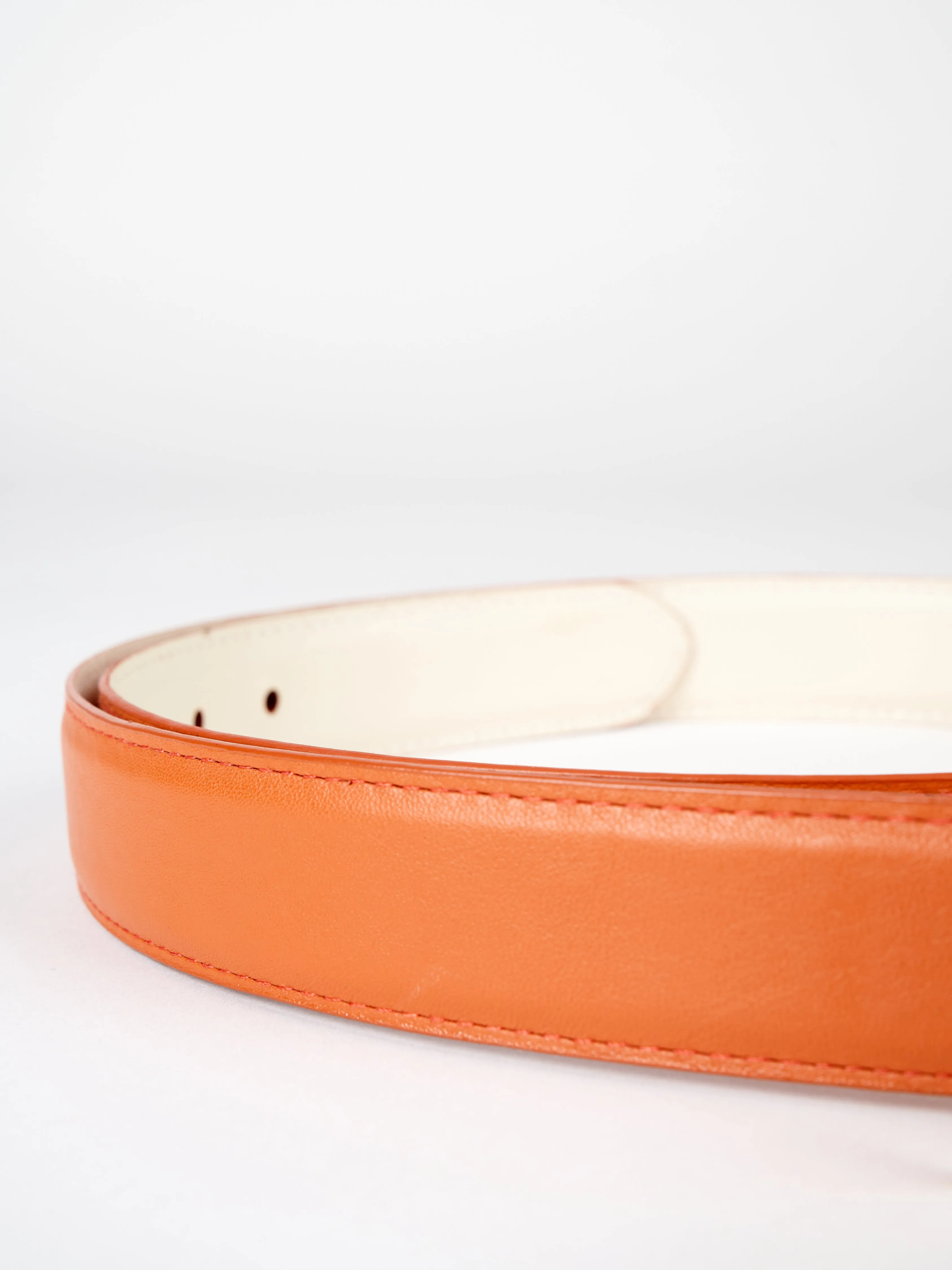 belt - tangerine/bone