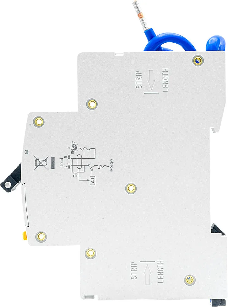BG CUCRB16 16A SP 1 Module B Curve 6kA 30mA Type AC Compact RCBO