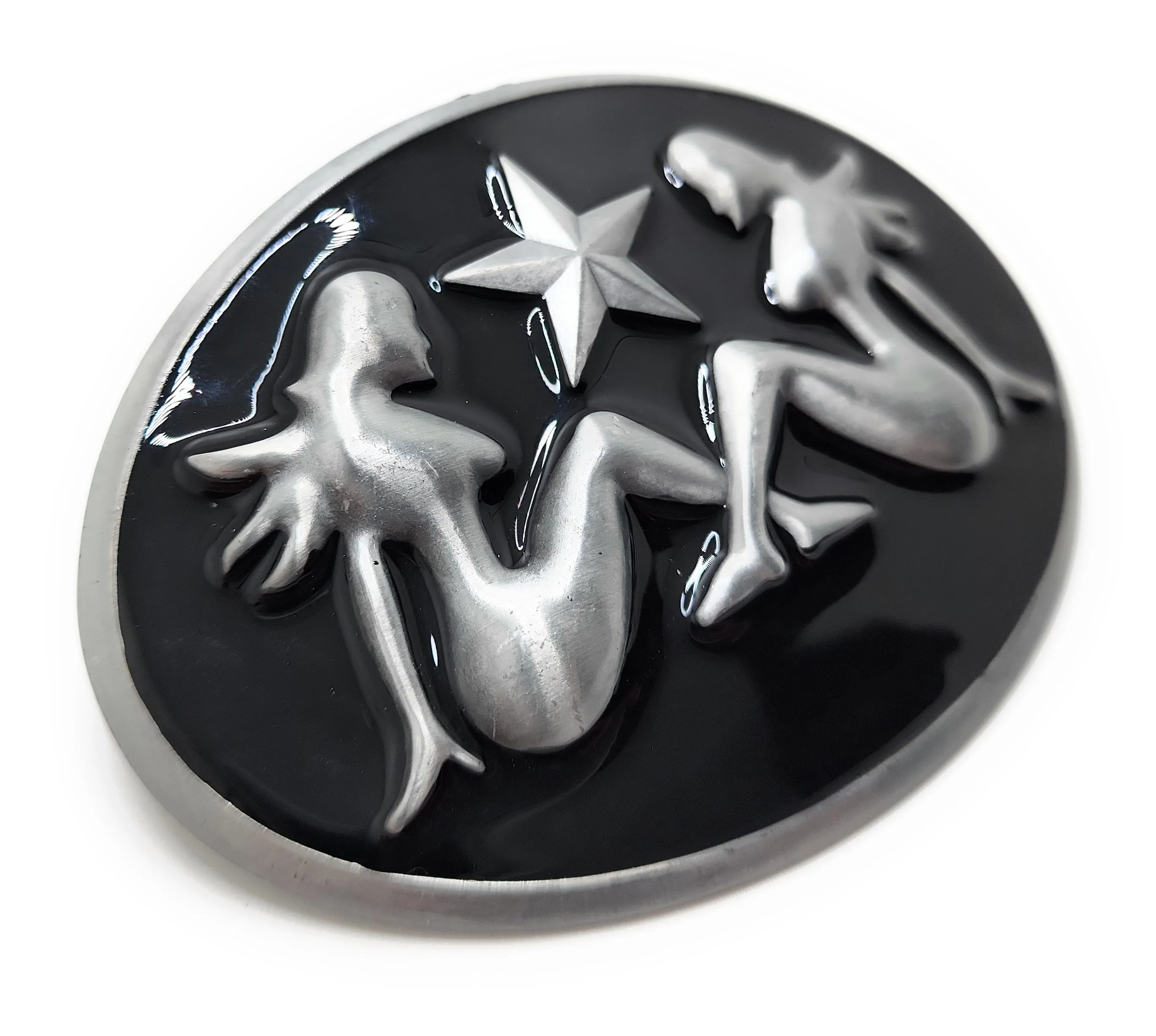 Big 3D Trucker Girls and Star / Mud Flap Girl / Silhouetted Girl Belt Buckle