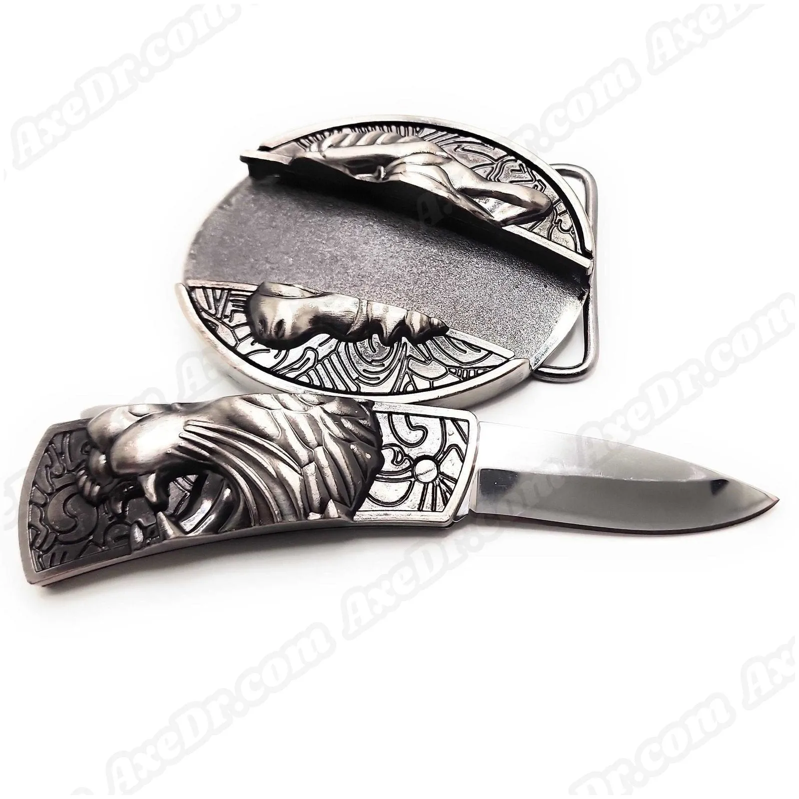 Big Cat Folding Knife Belt Buckle