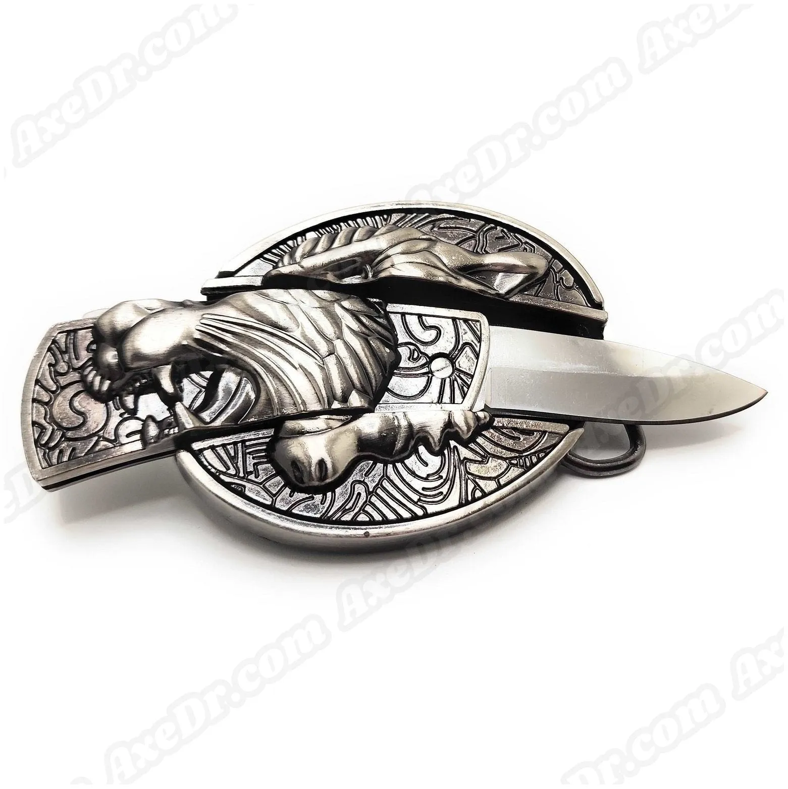 Big Cat Folding Knife Belt Buckle
