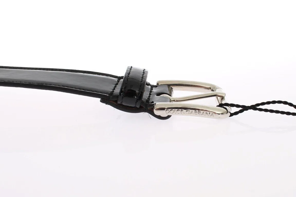 Black leather belt