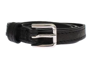 Black leather belt