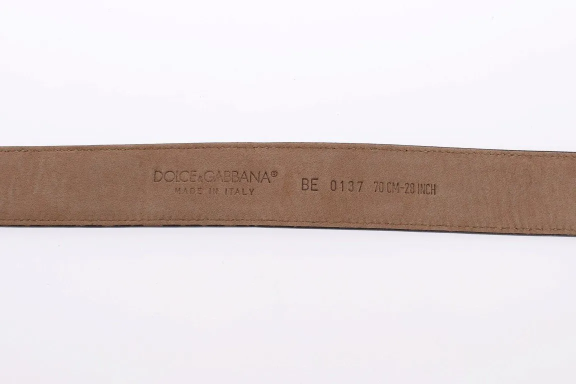 Black leather belt