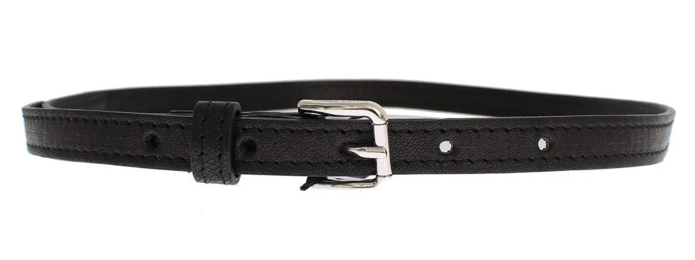 Black leather belt