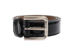 Black leather belt