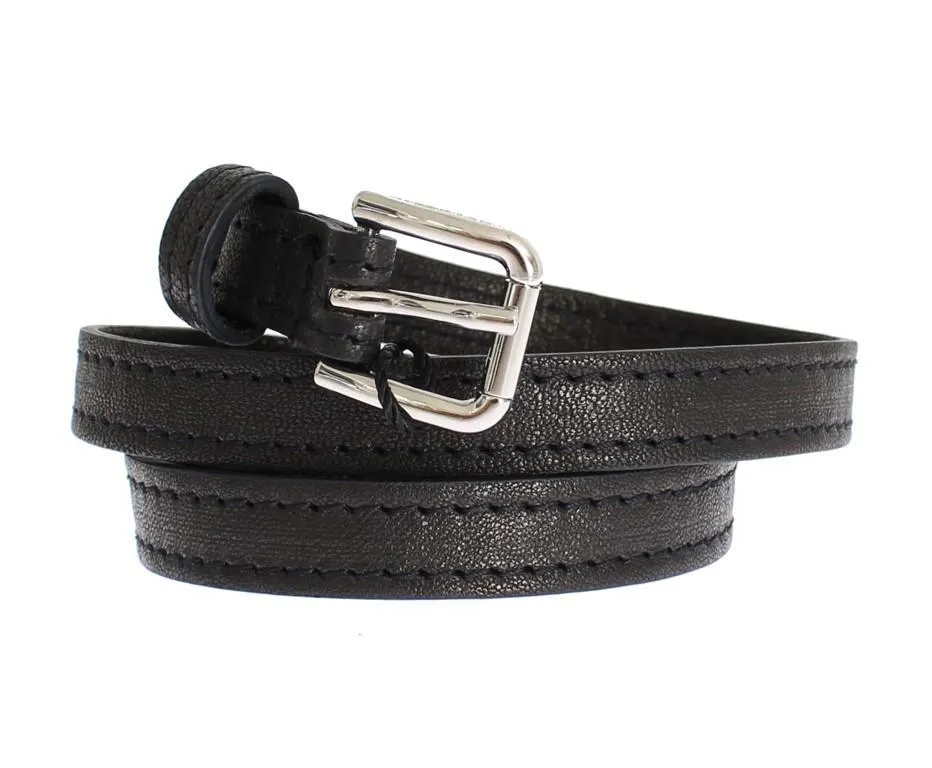 Black leather belt