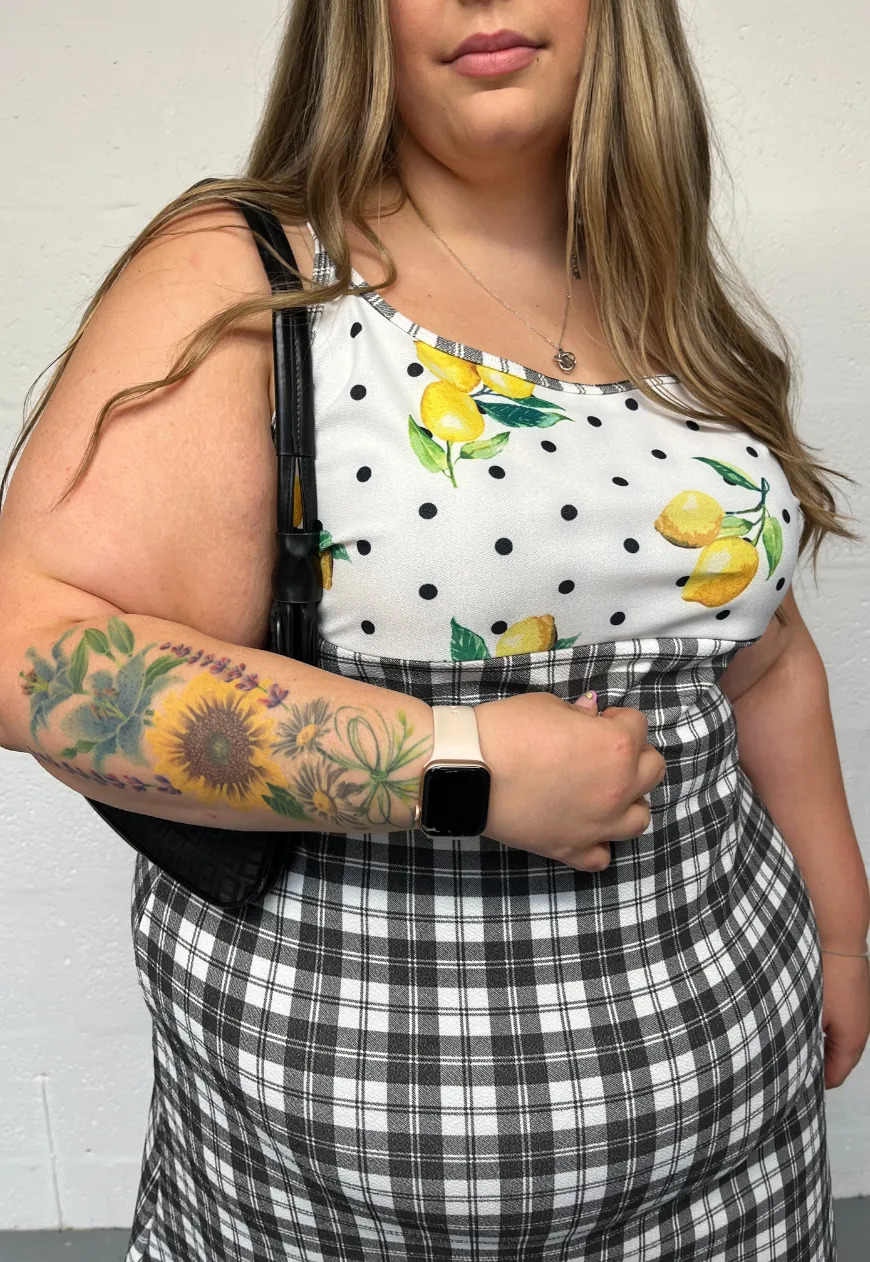 BLACK LEMON PICNIC DRESS