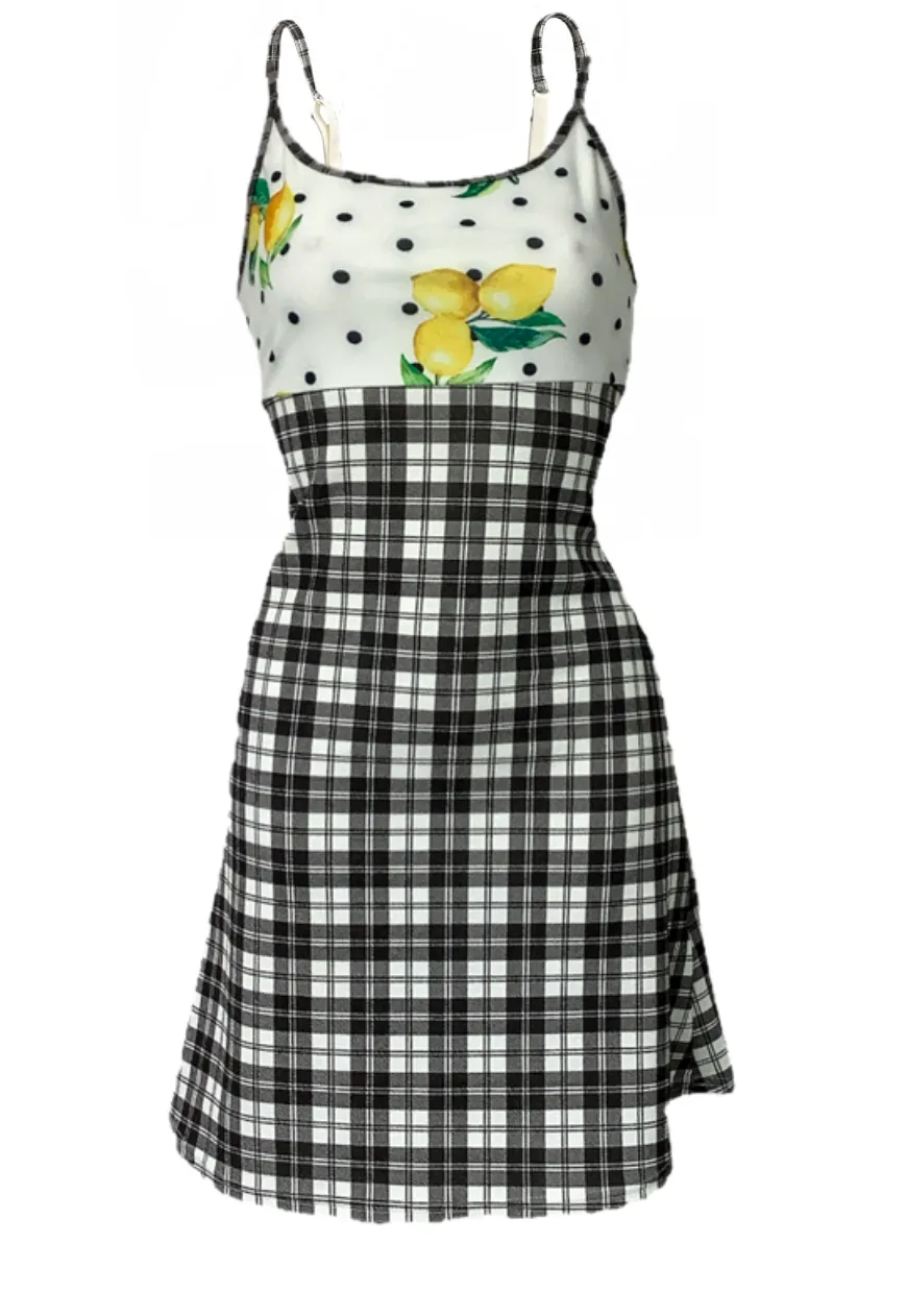 BLACK LEMON PICNIC DRESS