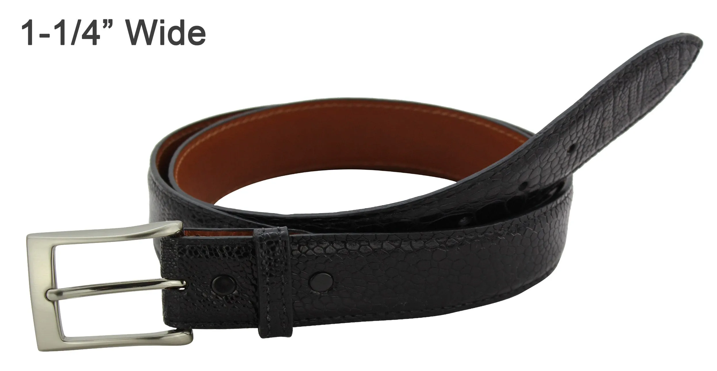 Black Ostrich Leg Designer Full Grain Leather Belt **Made To Order Allow 5 To 6 Weeks To Ship