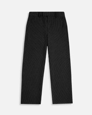 Black Pinstripe Trousers