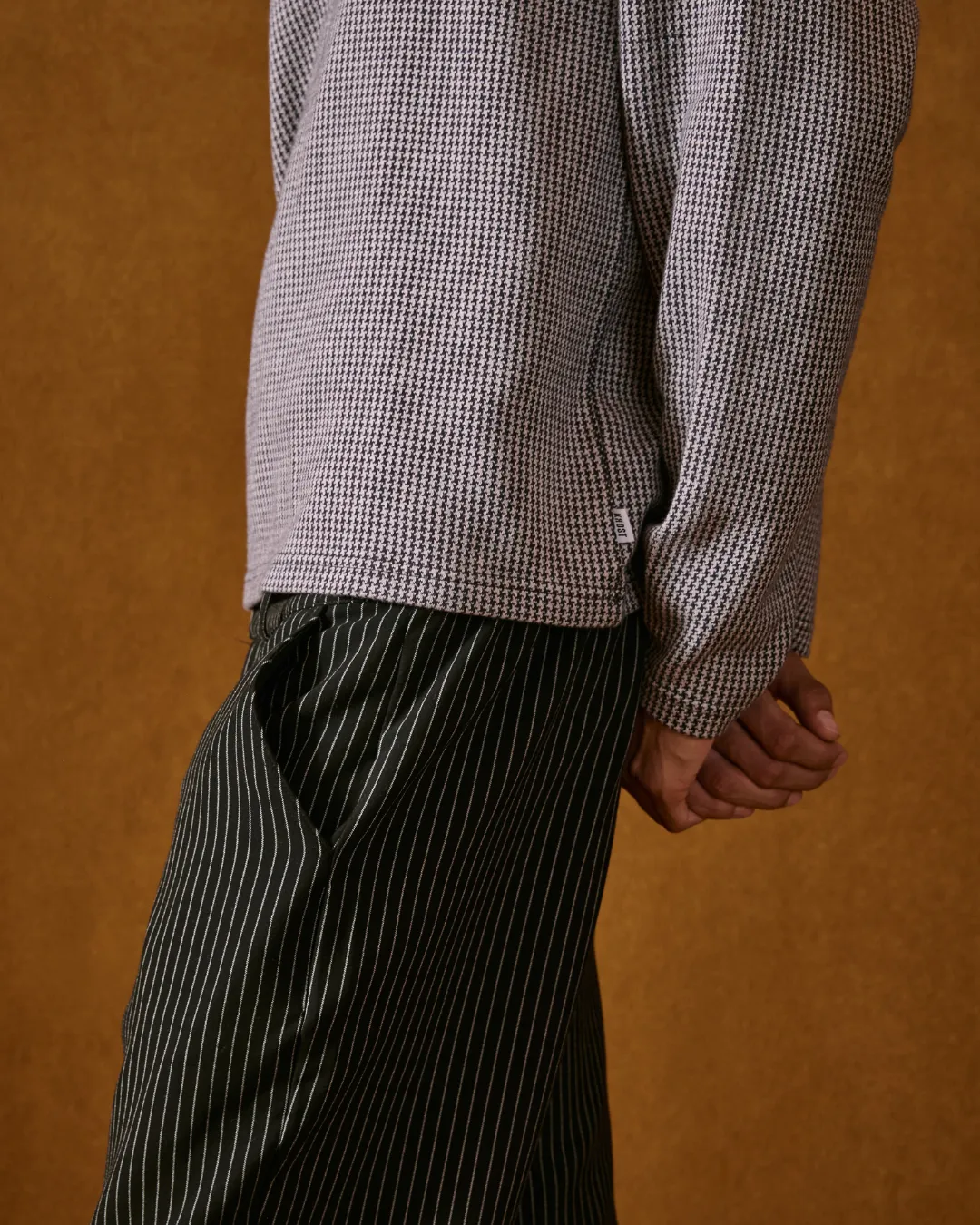 Black Pinstripe Trousers