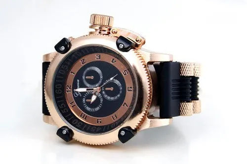 Black Rose Gold Designer Watch