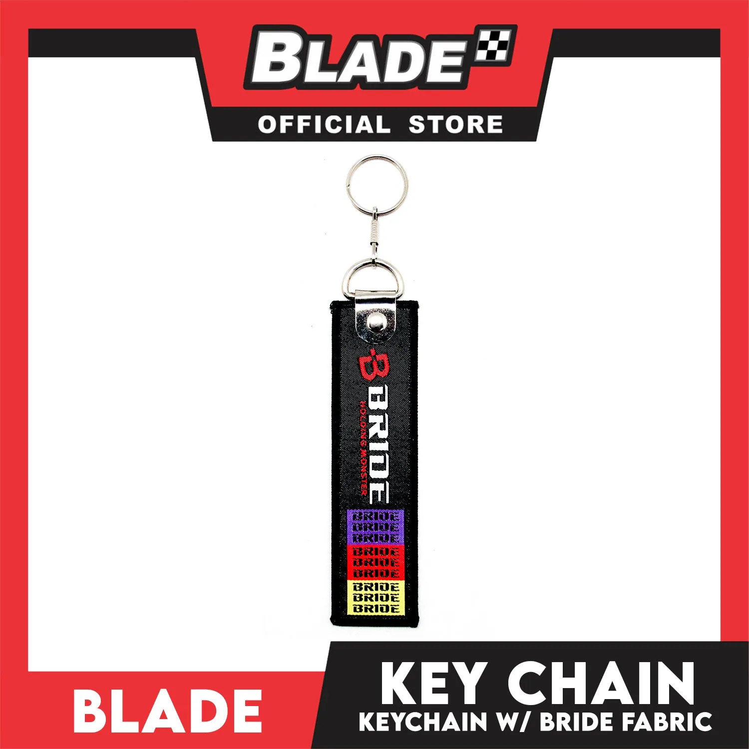 Blade Keychain Key Tag Lanyard with Metal Hook Key Ring Attachment (Bride Design)