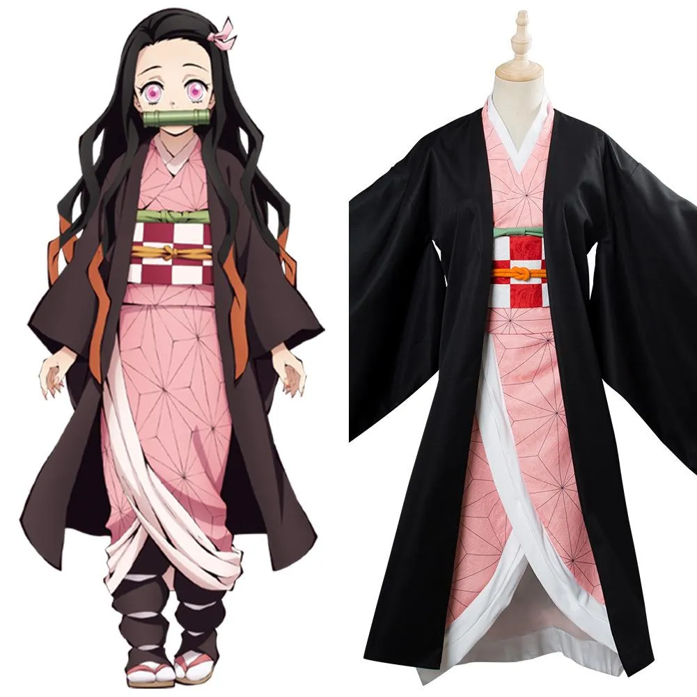Blade of Demon Destruction Kamado Nezuko Outfit Cosplay Costume