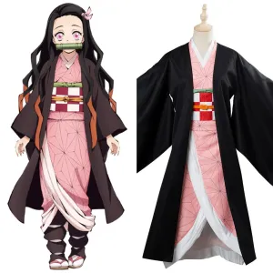 Blade of Demon Destruction Kamado Nezuko Outfit Cosplay Costume