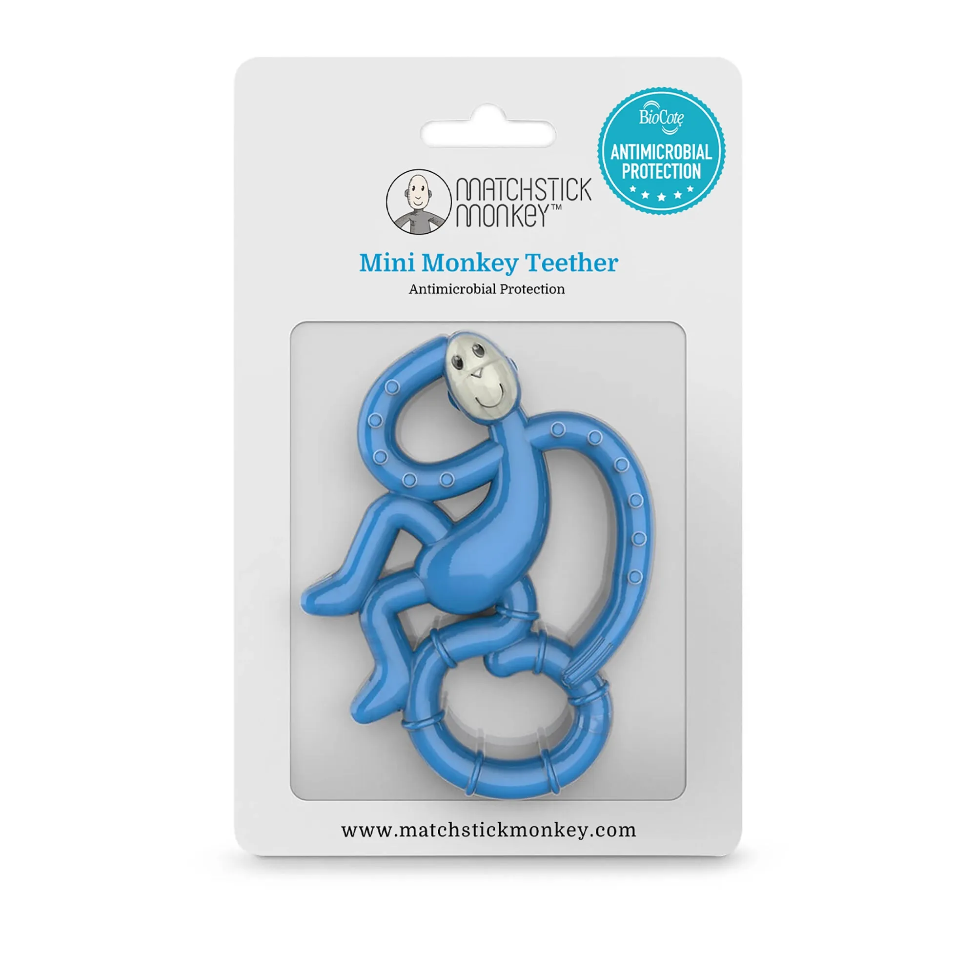 Blue Mini Monkey Teether