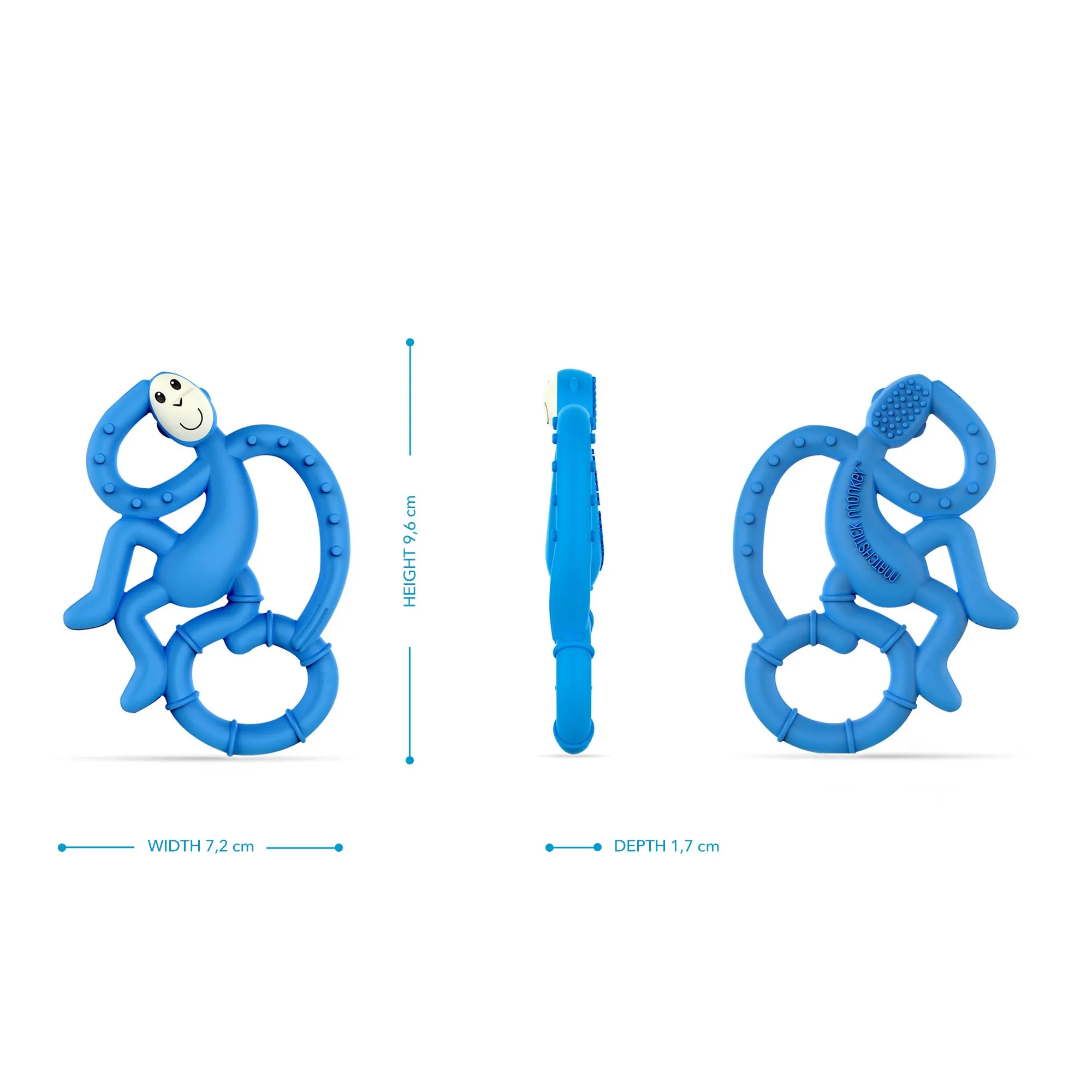 Blue Mini Monkey Teether