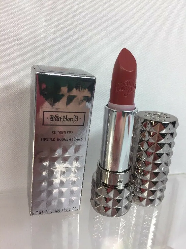 BNIB Kat Von D Double Dare Studded Kiss Lipstick KVD Silver Limited Ed.w/reciept