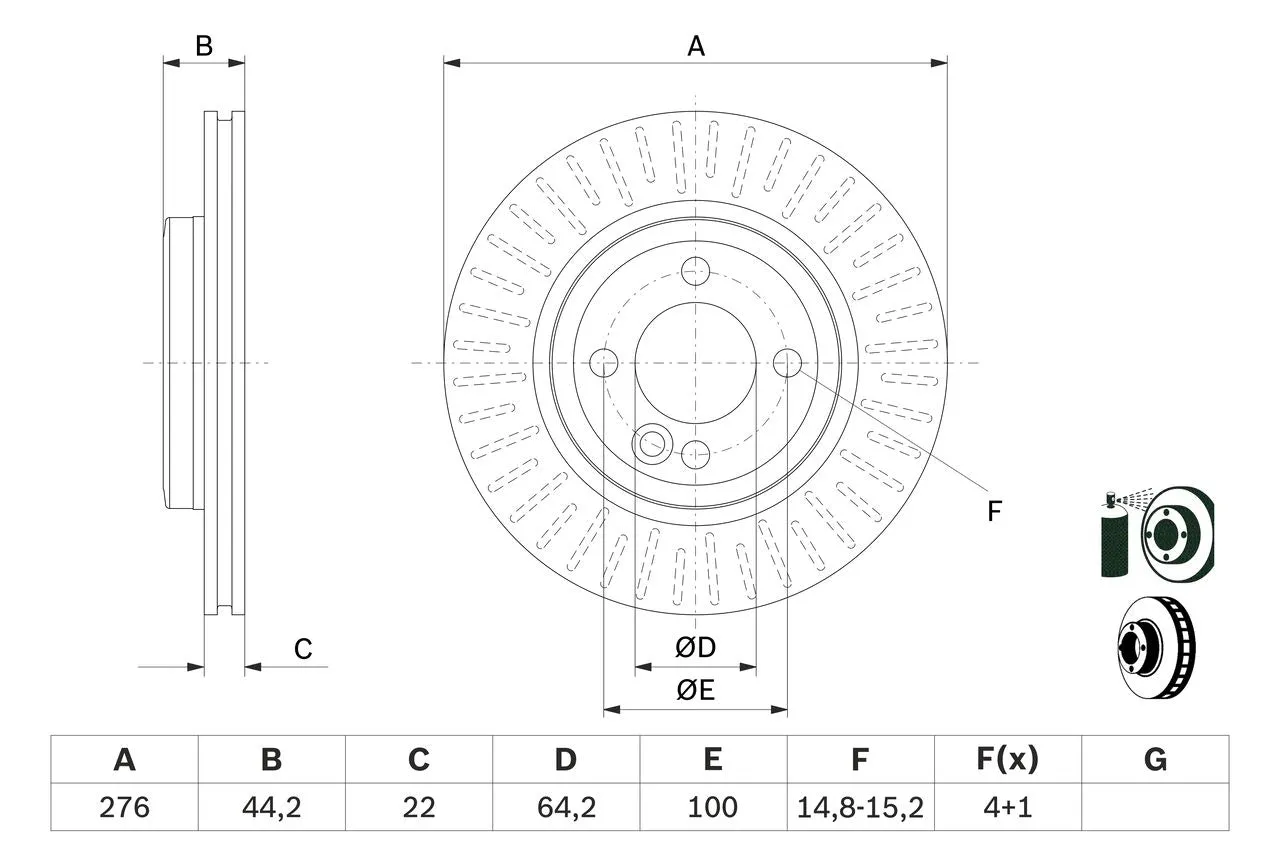Bosch Brake Disc - BD525