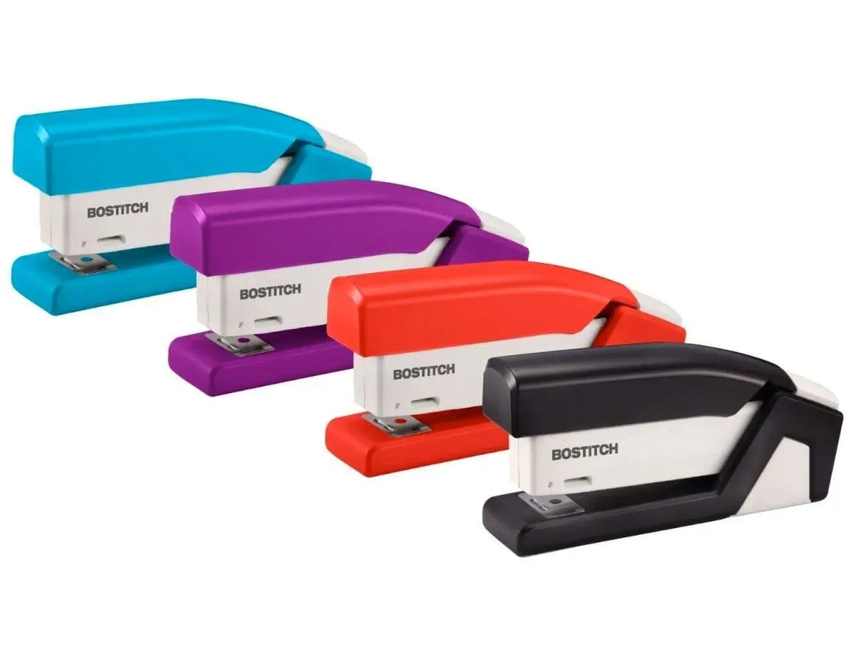 Bostitch InJoy Spring Powered Compact Stapler 20 Sheets Orange 1558