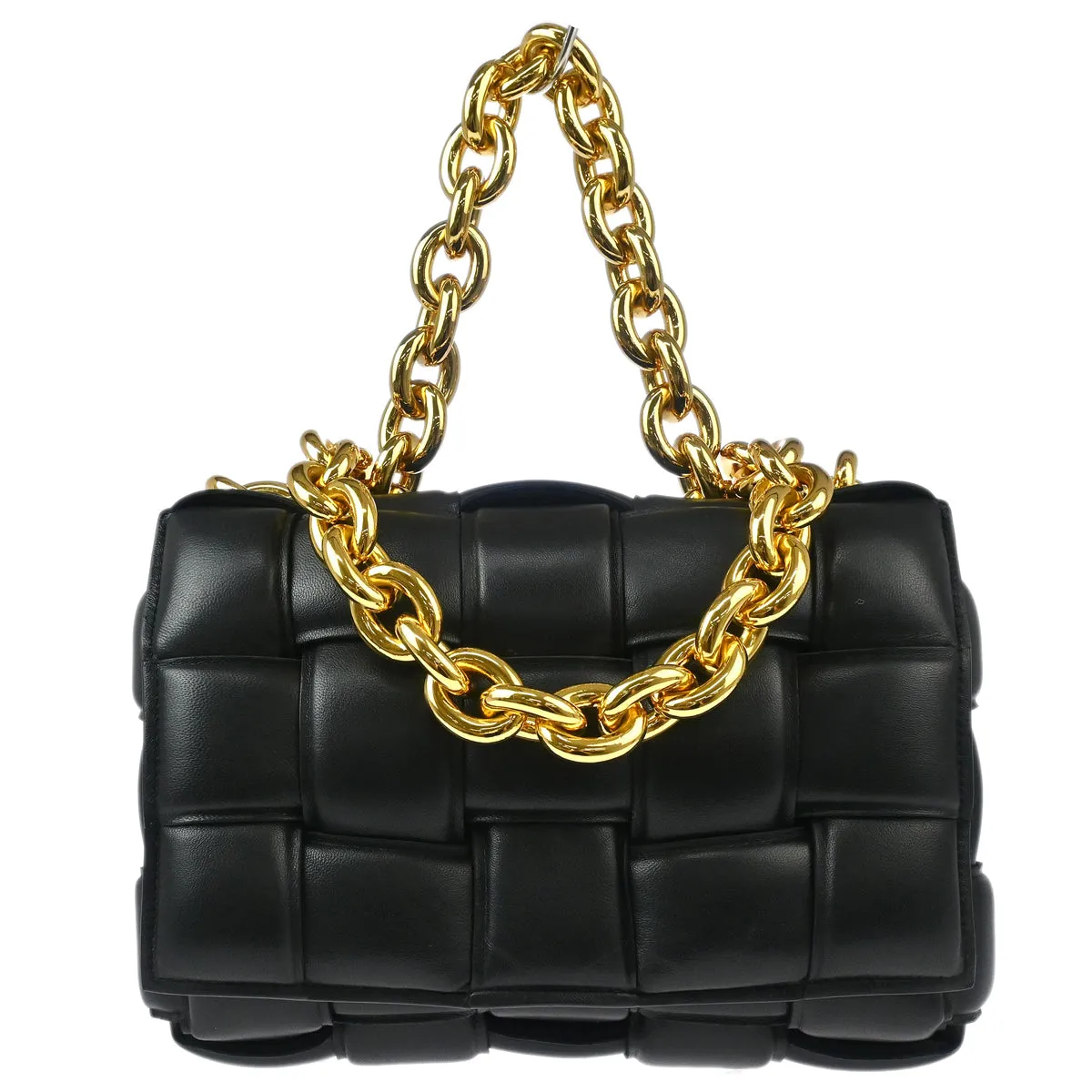 Bottega Veneta Black Leather 2way Shoulder Handbag B09709499Z 124765
