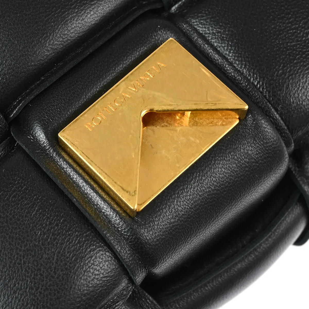 Bottega Veneta Black Leather 2way Shoulder Handbag B09709499Z 124765