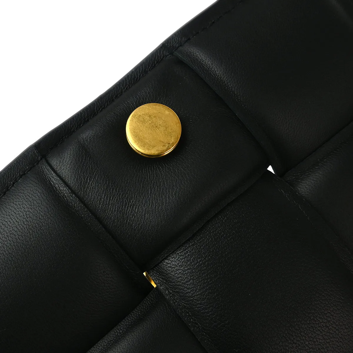 Bottega Veneta Black Leather 2way Shoulder Handbag B09709499Z 124765