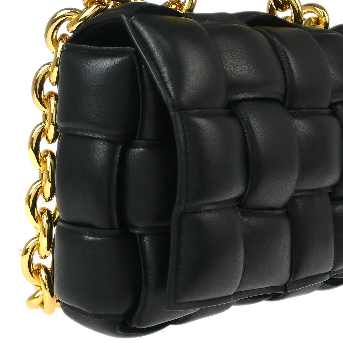Bottega Veneta Black Leather 2way Shoulder Handbag B09709499Z 124765