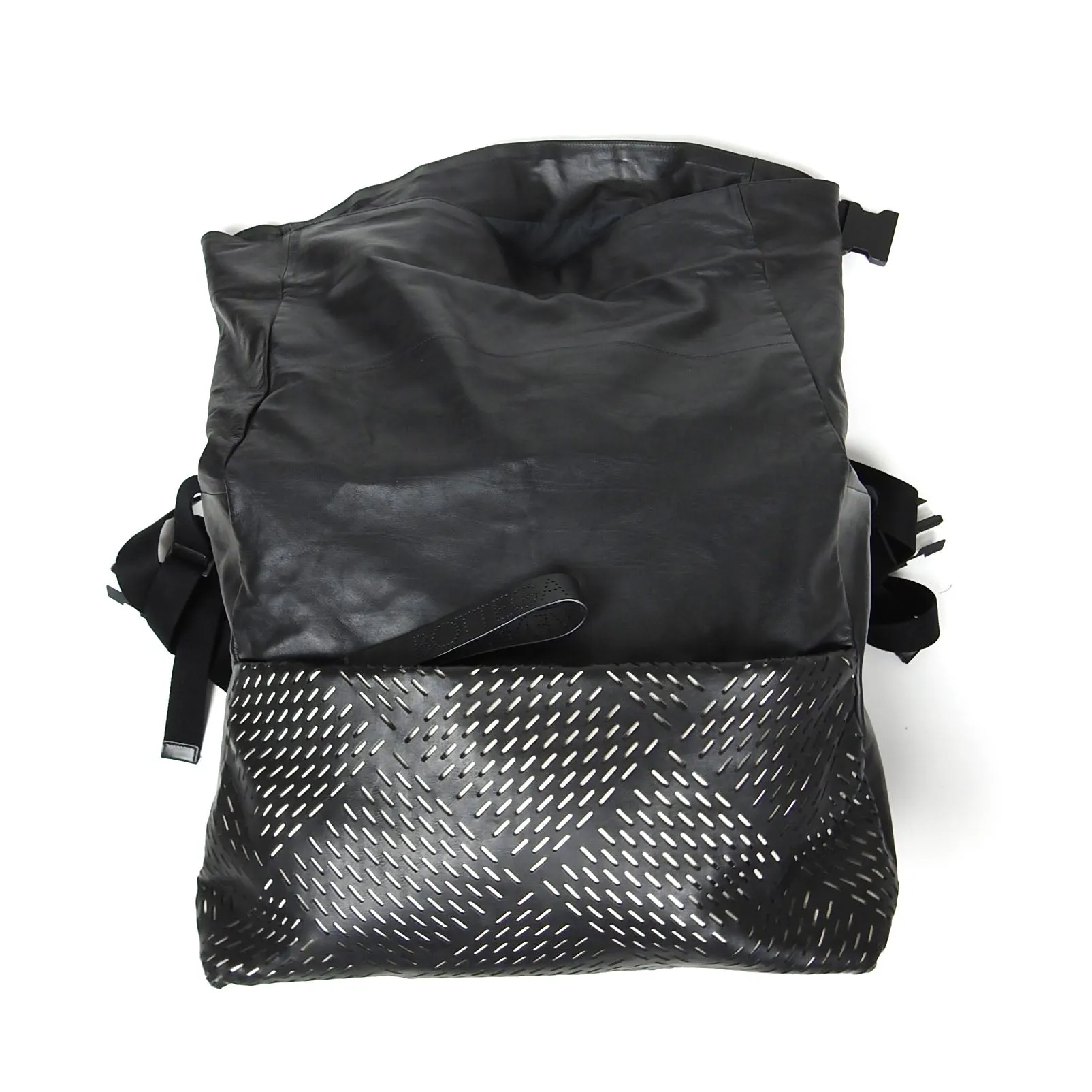 Bottega Veneta Leather Roll Top Messenger Bag