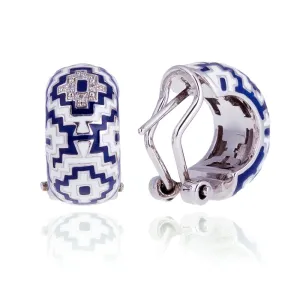 Boucles d'oreilles UNA STORIA - Aztèques, Argent et Zircons (BO12186)