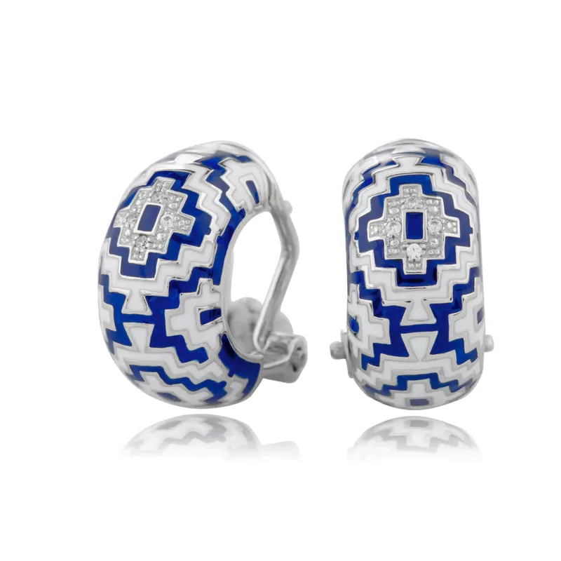 Boucles d'oreilles UNA STORIA - Aztèques, Argent et Zircons (BO12186)