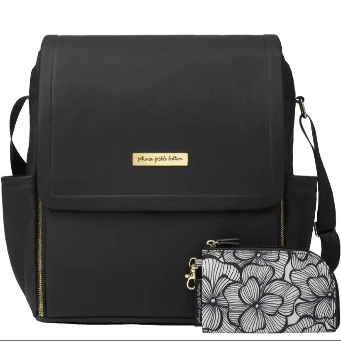 Boxy Backpack | Black Matte Leatherette
