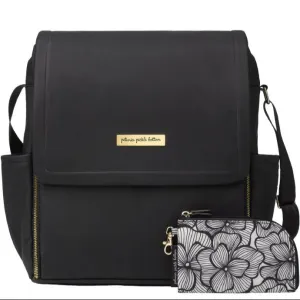 Boxy Backpack | Black Matte Leatherette