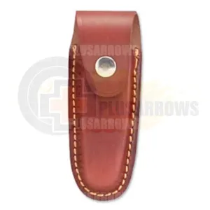 Brown Genuine Leather Folding Knife Sheath