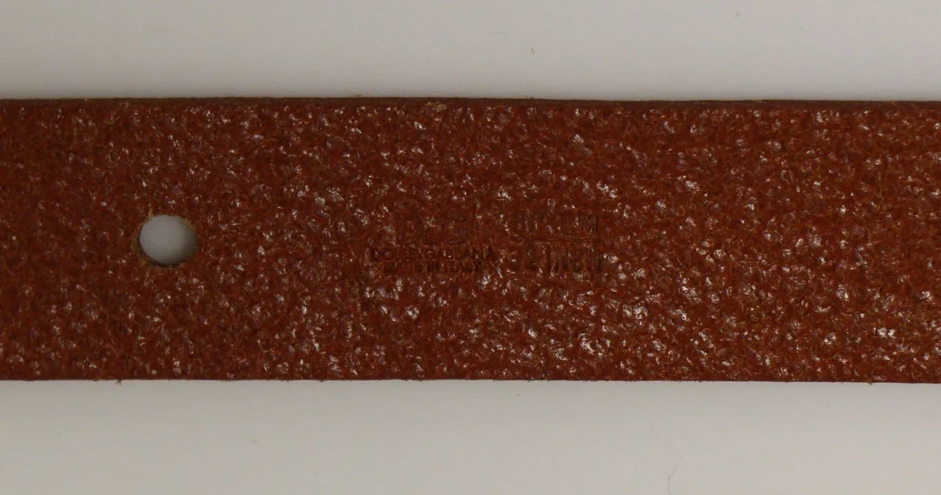 Brown Leather Logo Belt