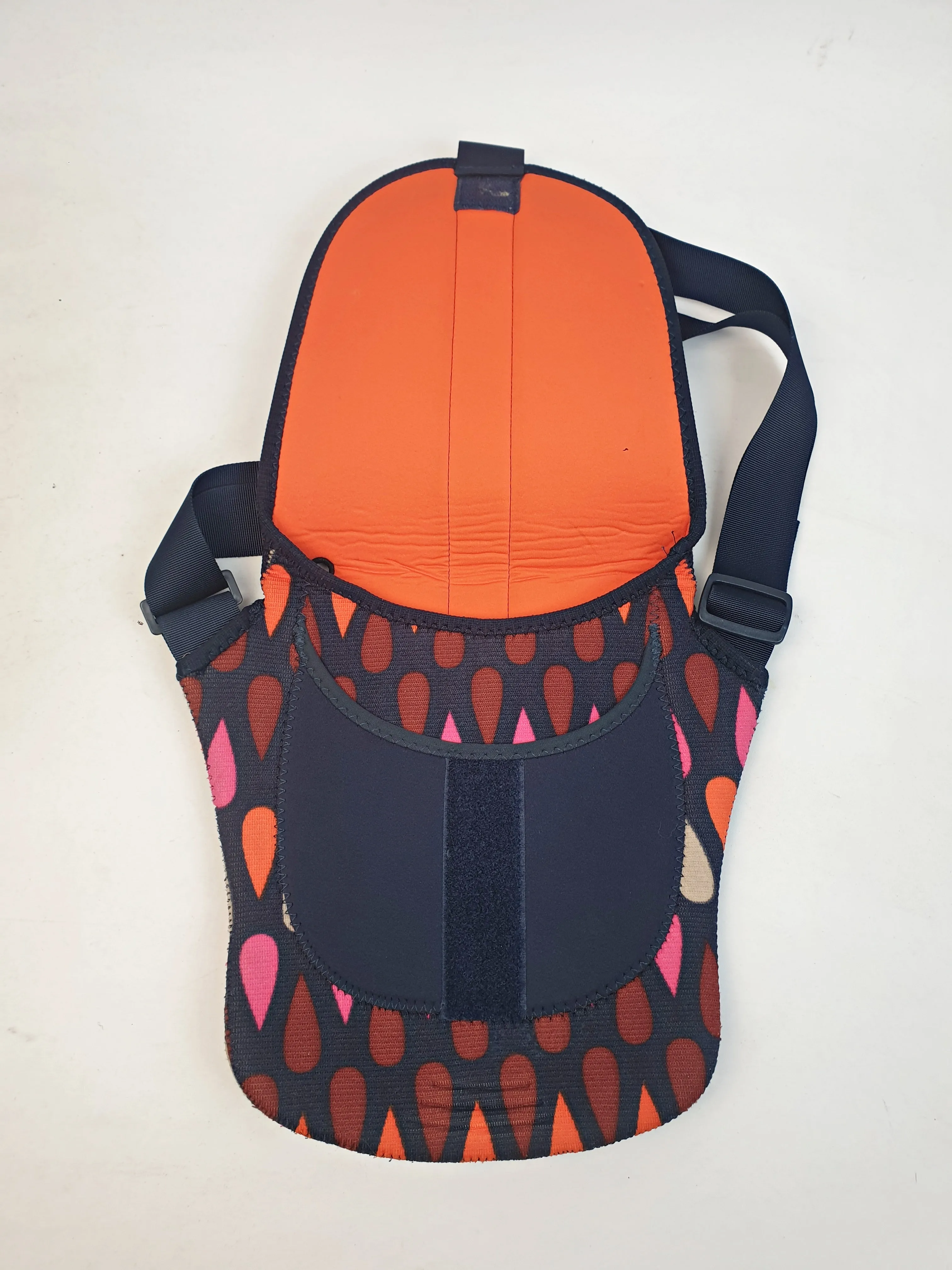 Built funky print lunch bag / messenger bag with adjustable straps