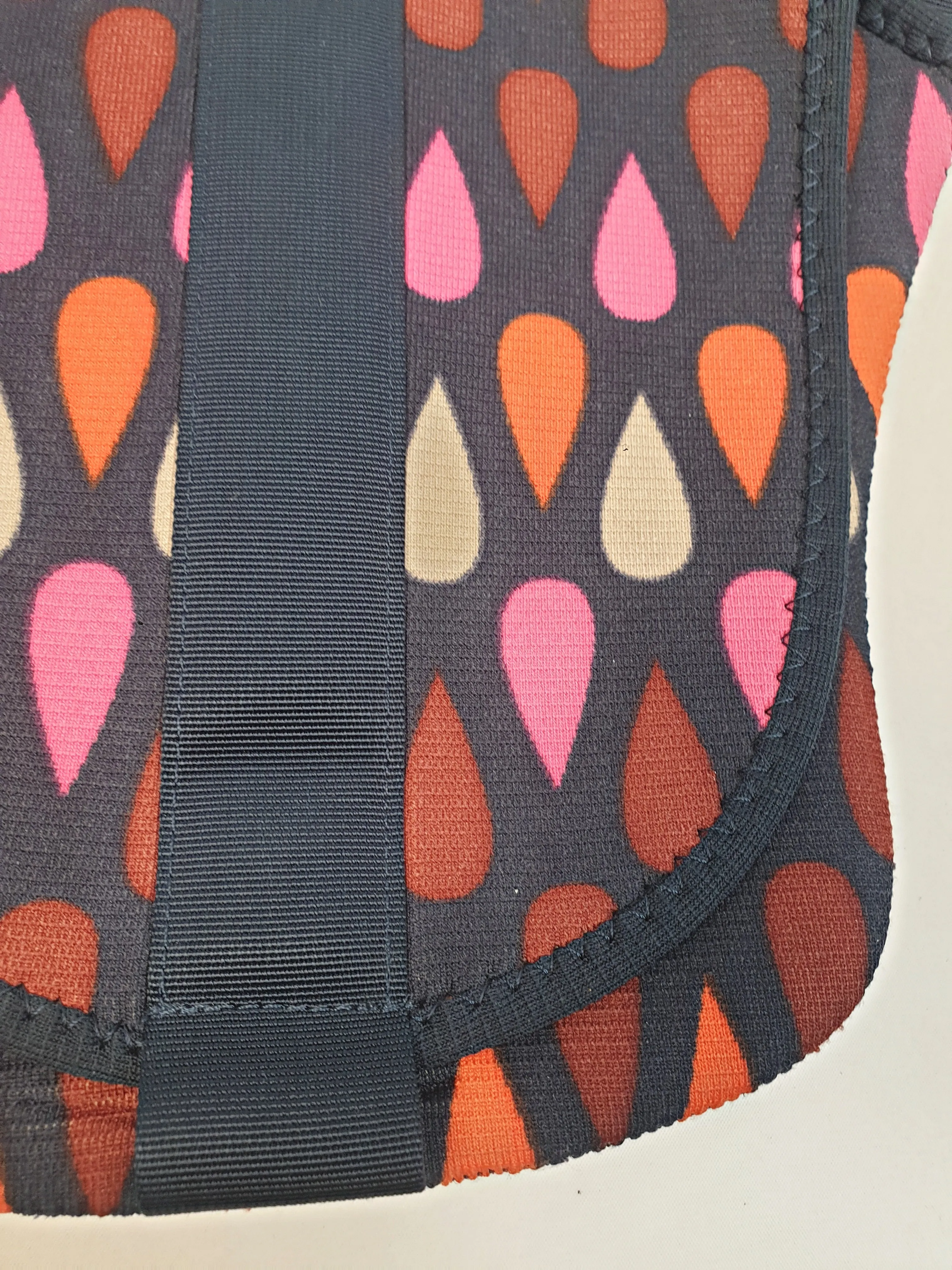 Built funky print lunch bag / messenger bag with adjustable straps