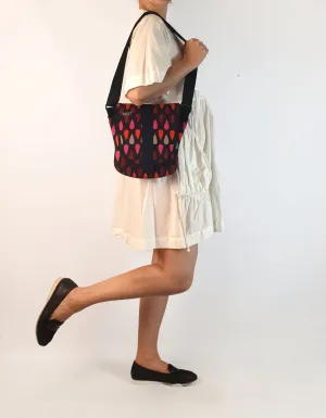 Built funky print lunch bag / messenger bag with adjustable straps