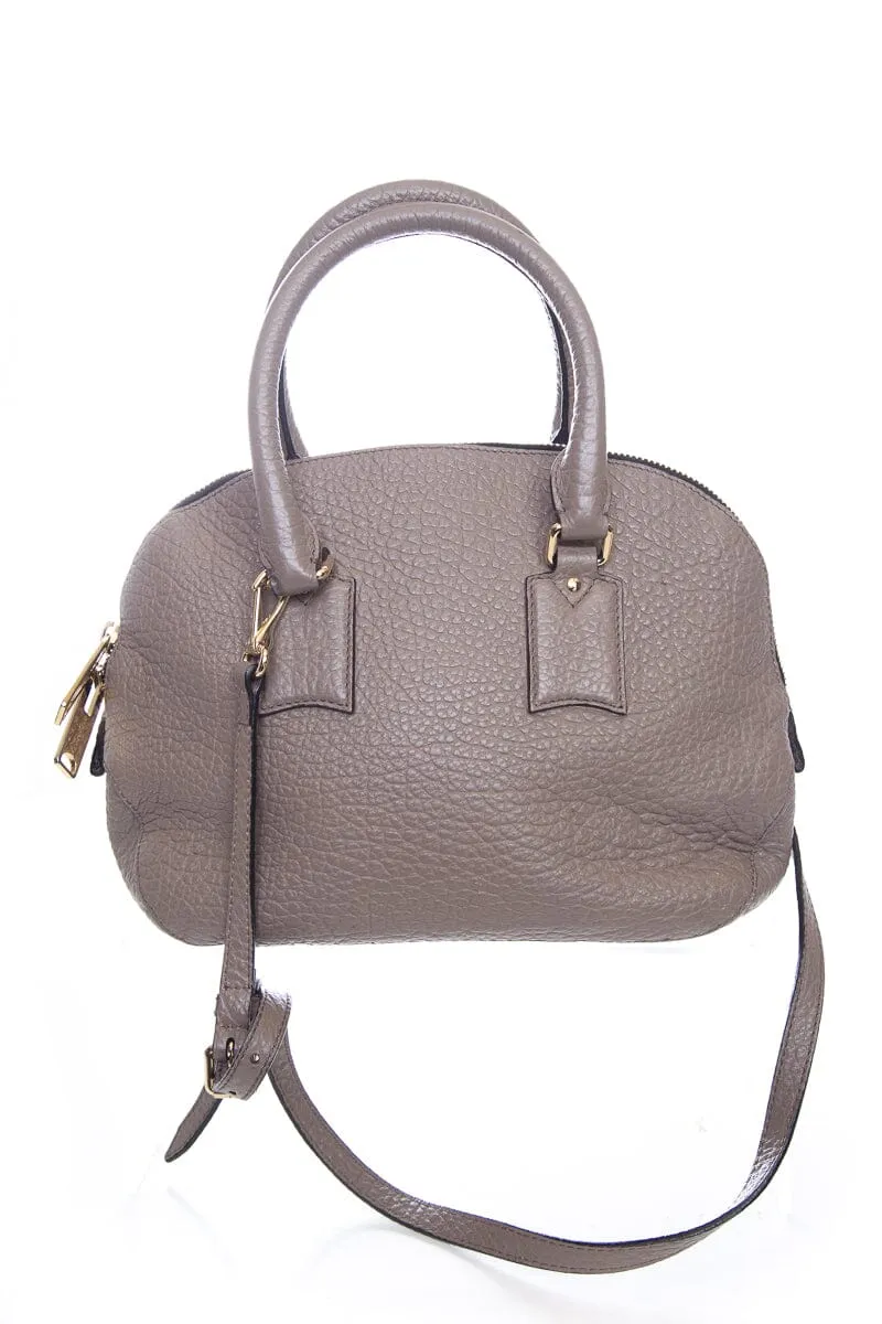 Burberry Grey Pebble Leather Handbag