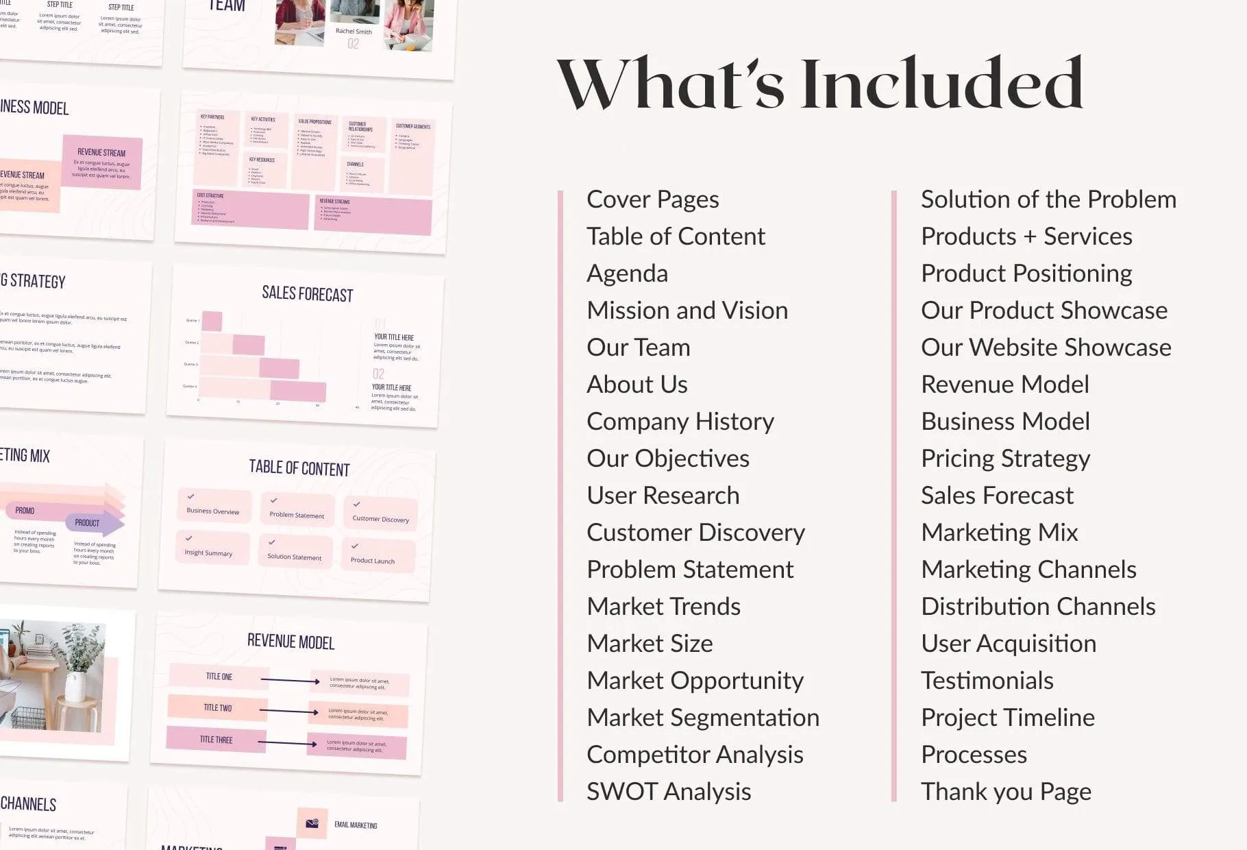 Business Plan Presentation Sweet Collection Fully Editable Canva Template