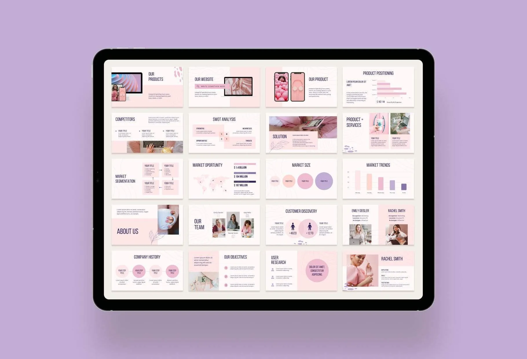 Business Plan Presentation Sweet Collection Fully Editable Canva Template