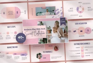 Business Plan Presentation Sweet Collection Fully Editable Canva Template
