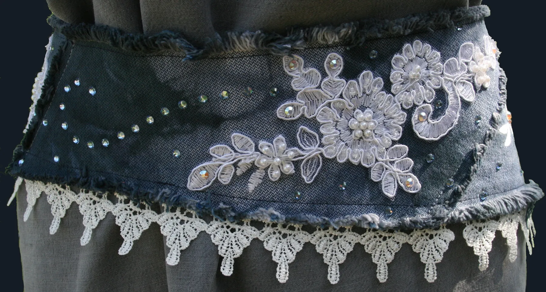 Butterfly and Dragonflies Denim Belt